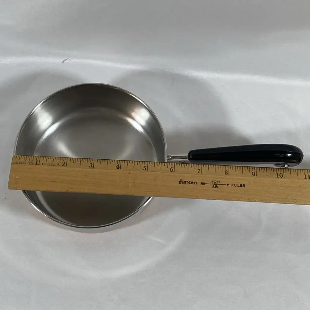 Revere Ware 3/4 QT Sauce Pan 1801 Copper Bottom + Lid Clinton IL, USA Stainless